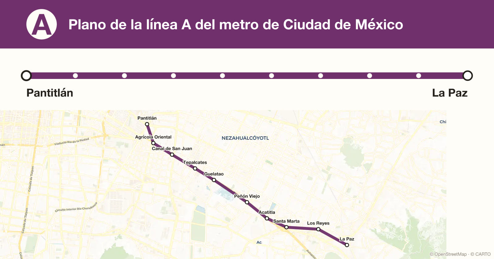 A line map, Mexico City metro