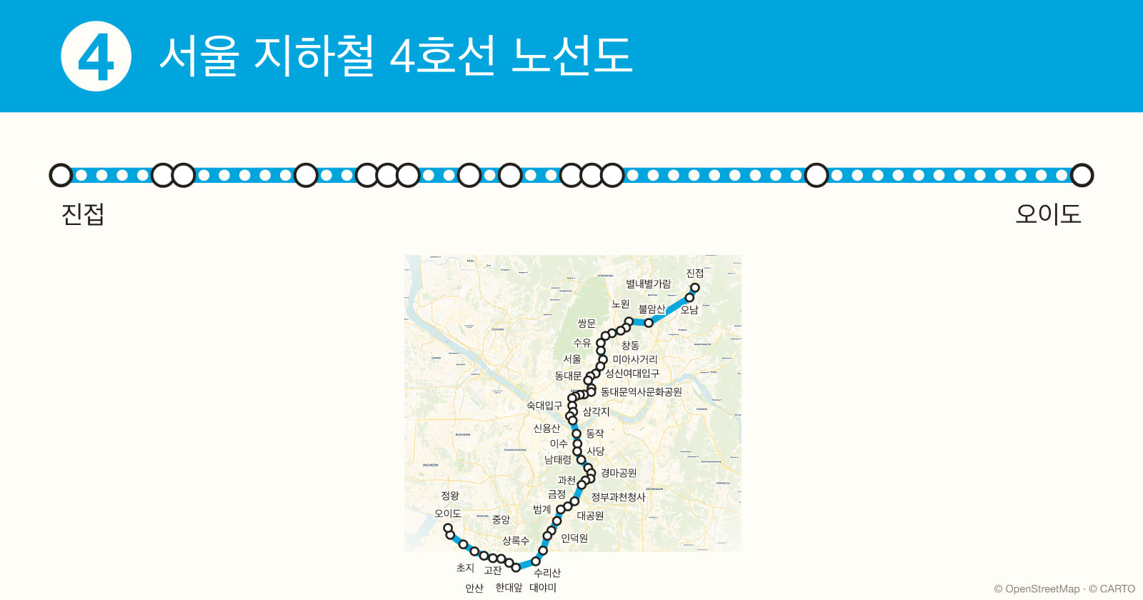 서울 지하철 4호선 노선도