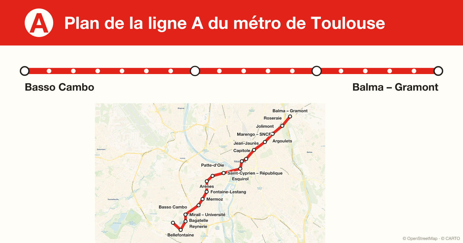 A line map, Toulouse metro