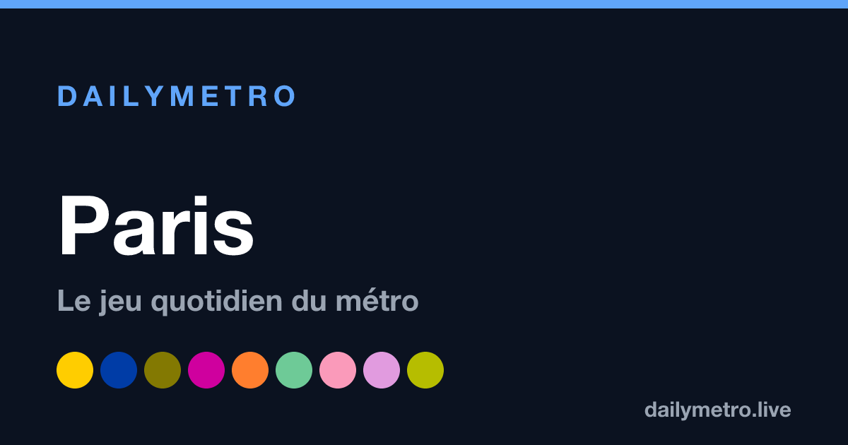 Jeu métro parisien : devine la station du jour · DailyMetro