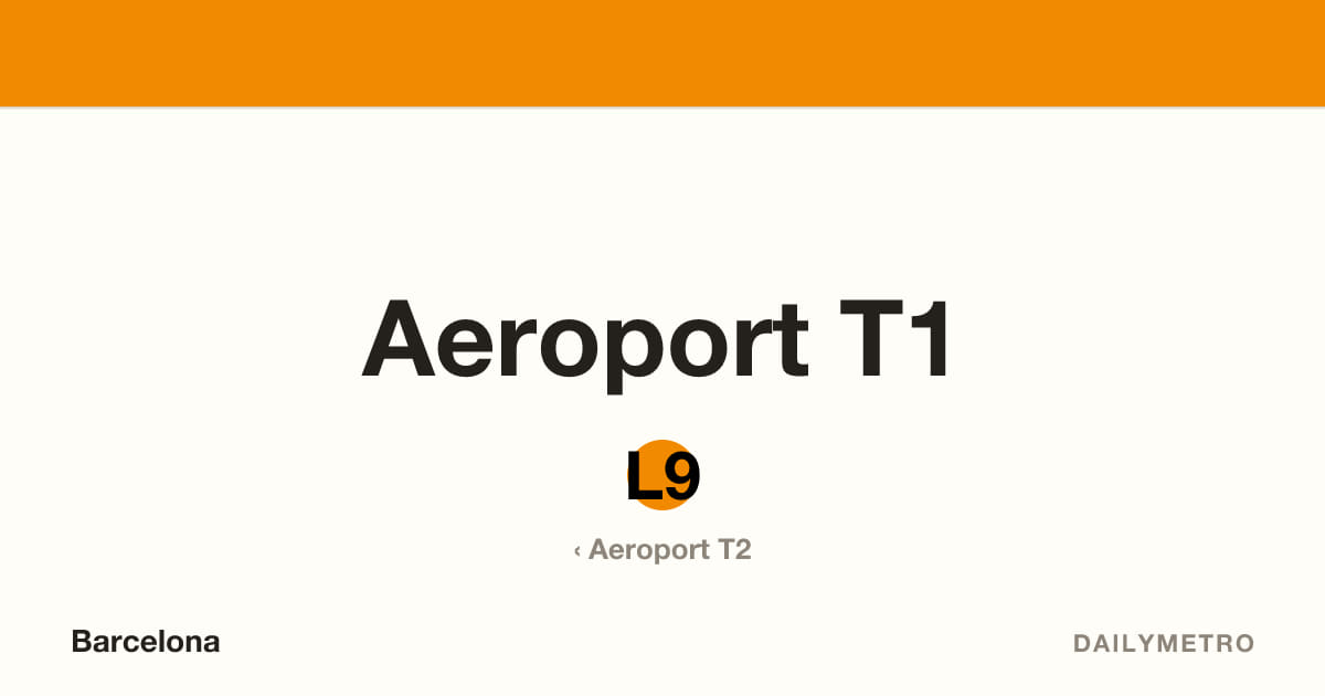 Estació Aeroport T1 · Línies L9