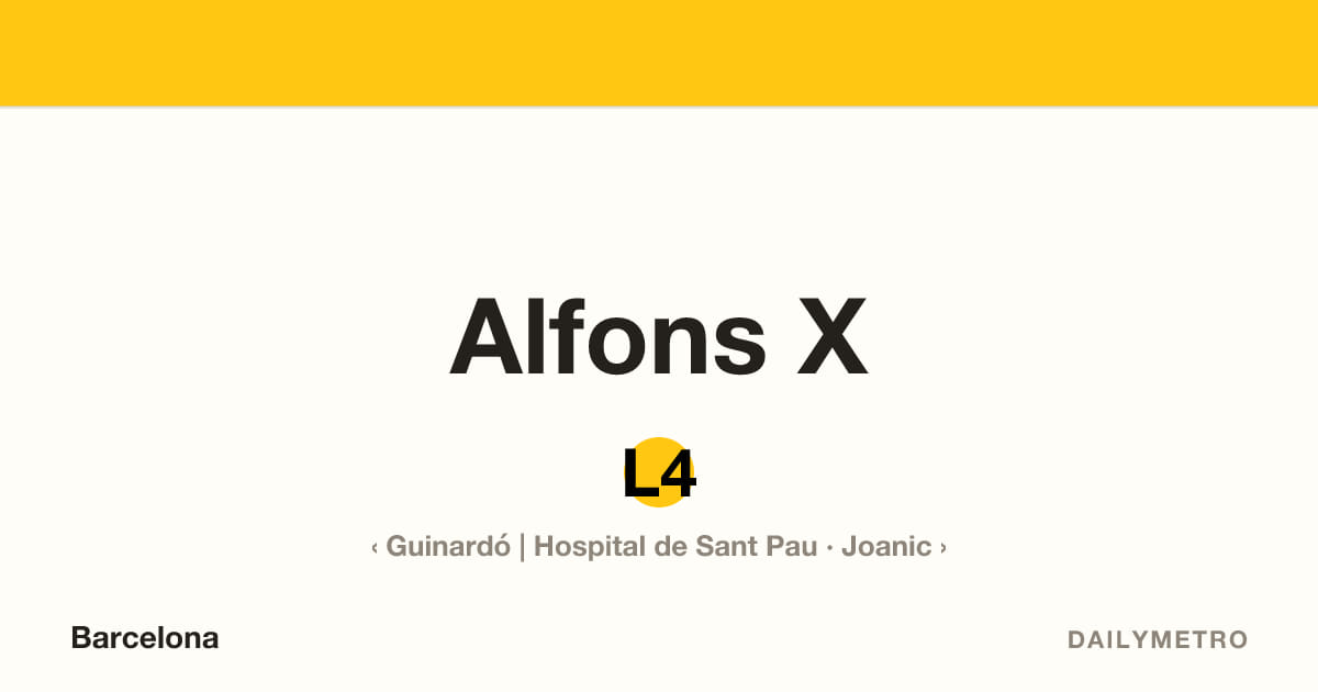 Estació Alfons X · Línies L4