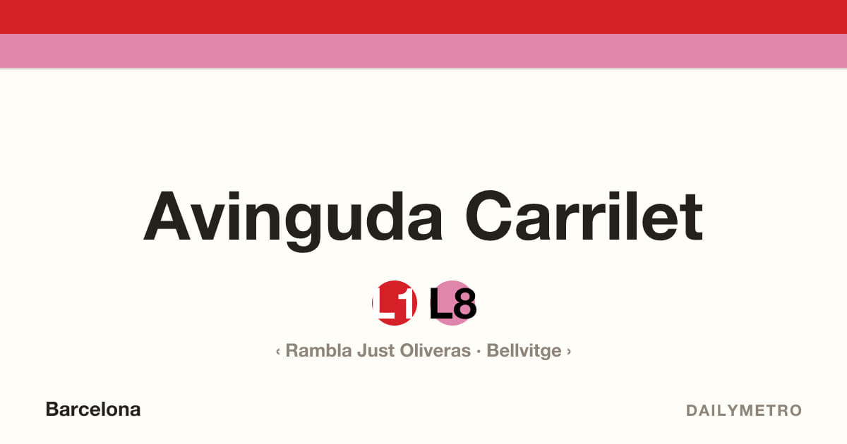 Estació Avinguda Carrilet · Línies L1, L8