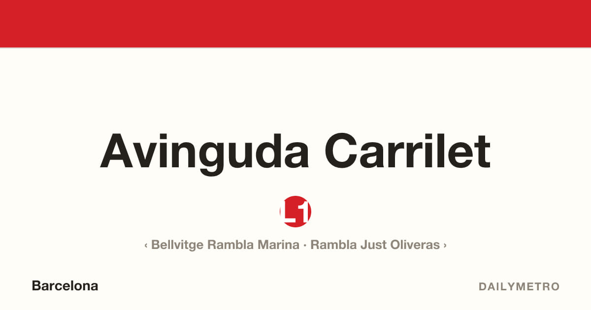 Avinguda Carrilet station · Lines L1