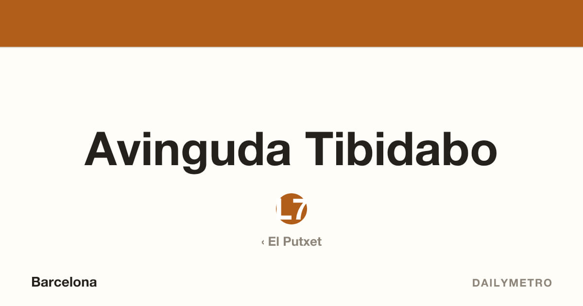 Avinguda Tibidabo station · Lines L7