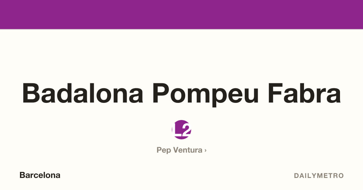 Badalona Pompeu Fabra station · Lines L2