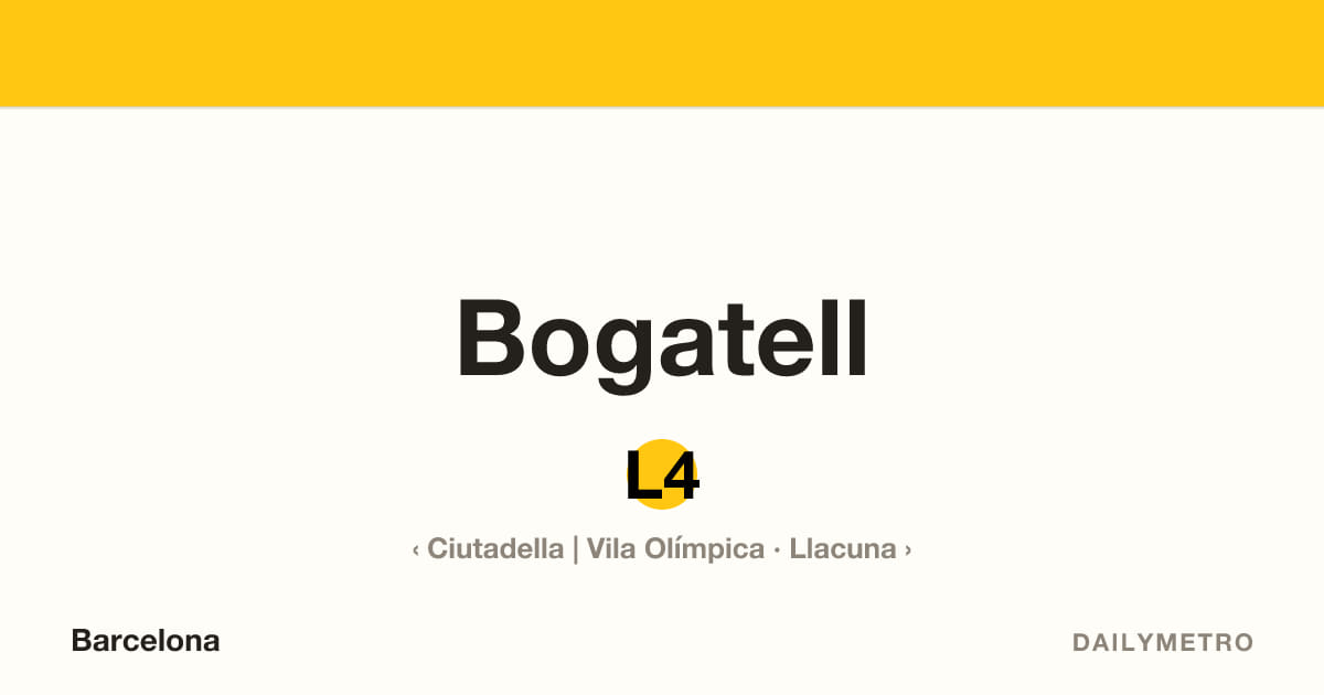 Estació Bogatell · Línies L4
