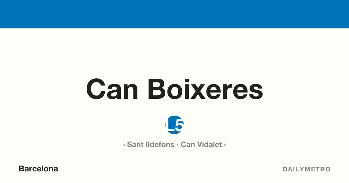 Can Boixeres station · Lines L5