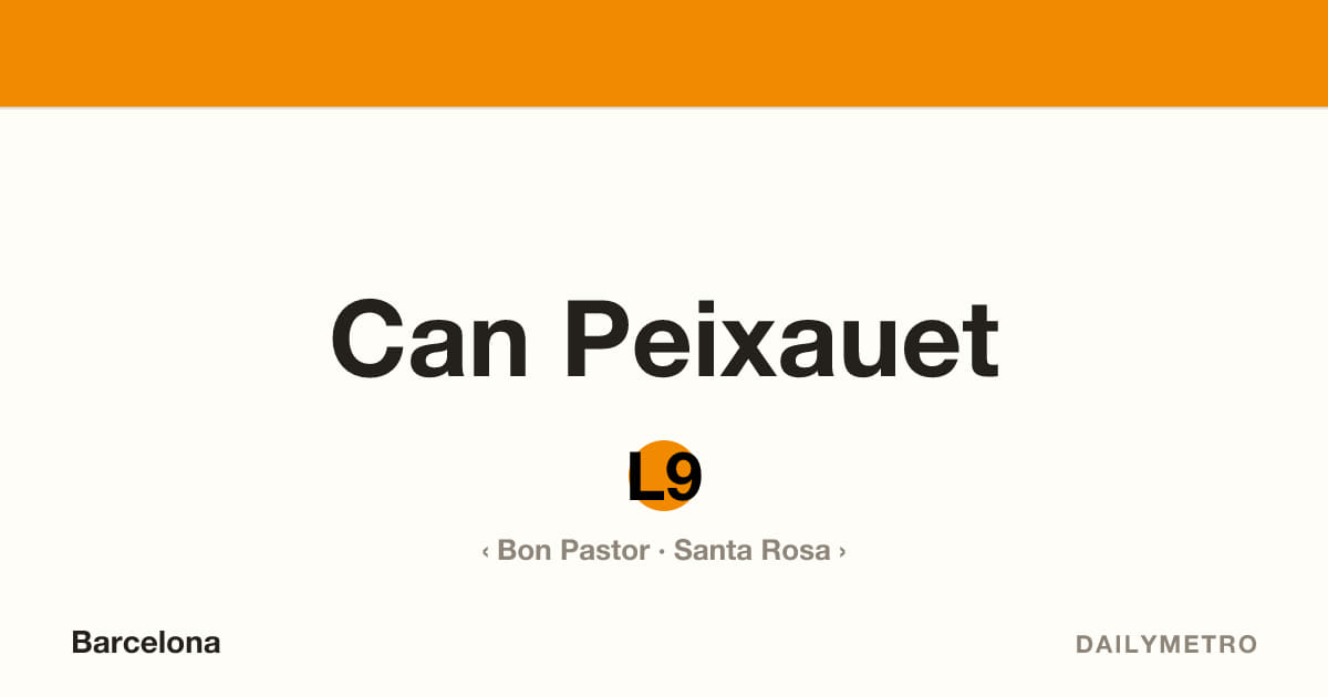Estació Can Peixauet · Línies L9