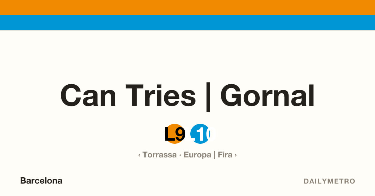Estació Can Tries | Gornal · Línies L9, L10