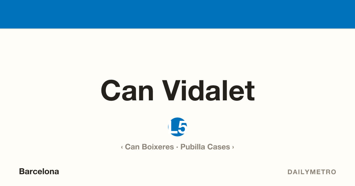 Estació Can Vidalet · Línies L5