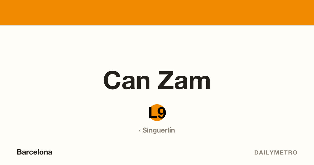 Estació Can Zam · Línies L9