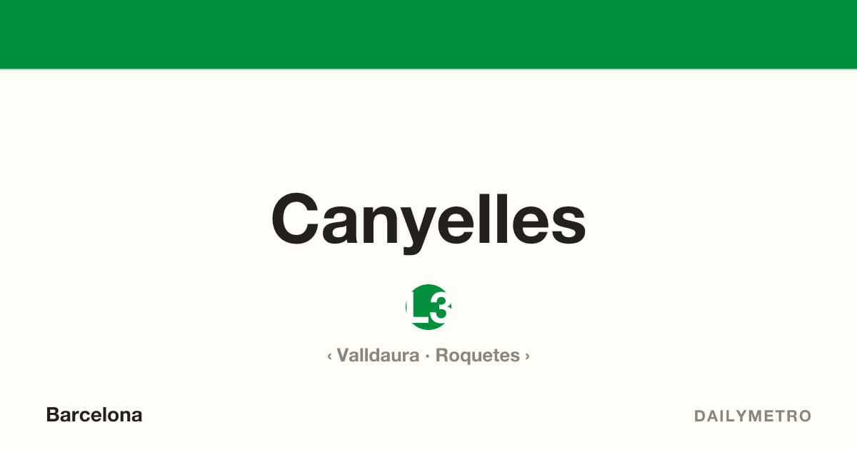 Estació Canyelles · Línies L3
