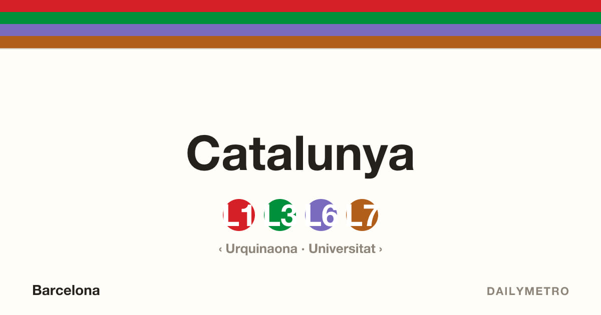 Estació Catalunya · Línies L1, L3, L6, L7