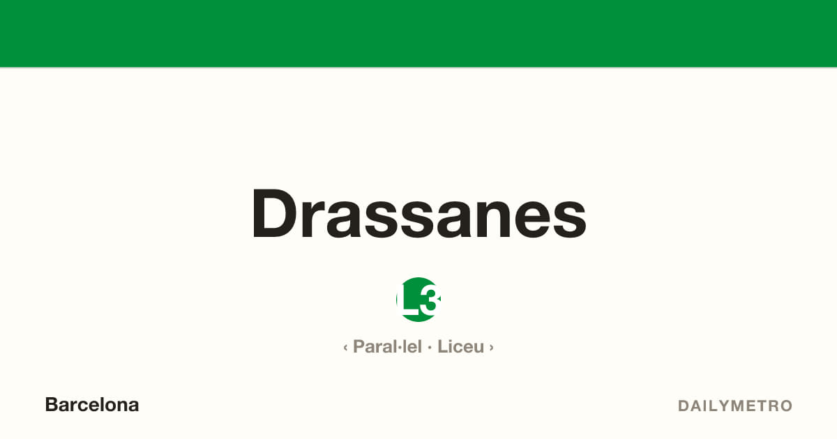 Estació Drassanes · Línies L3