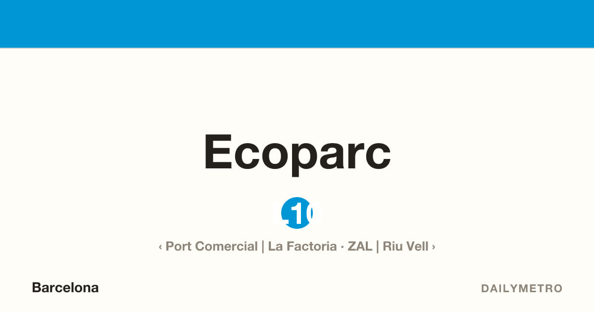 Estació Ecoparc · Línies L10