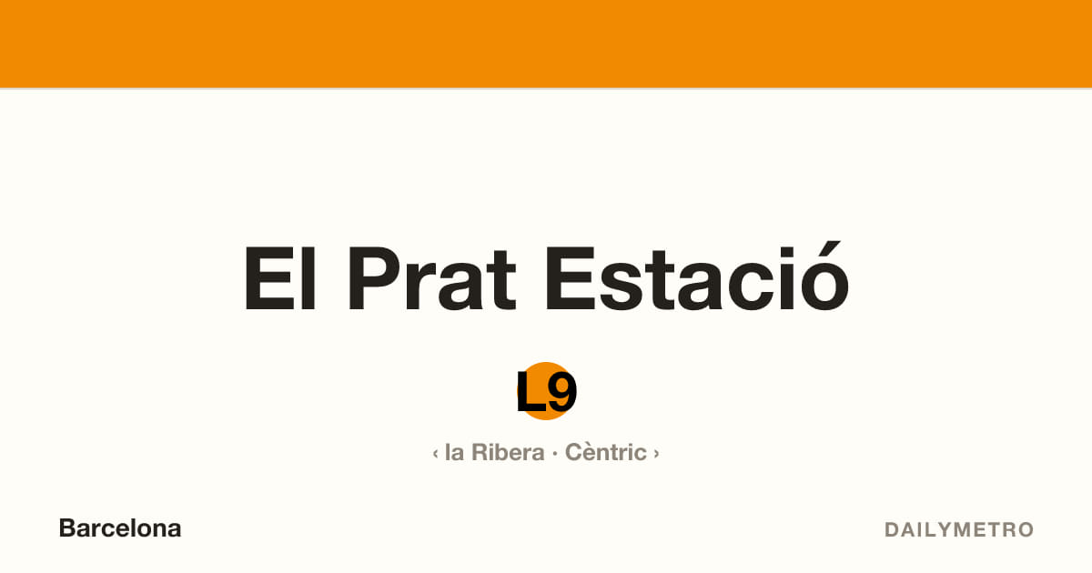 El Prat Estació station · Lines L9