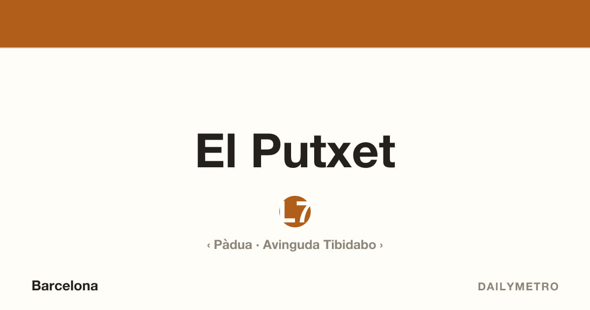 Estació El Putxet · Línies L7