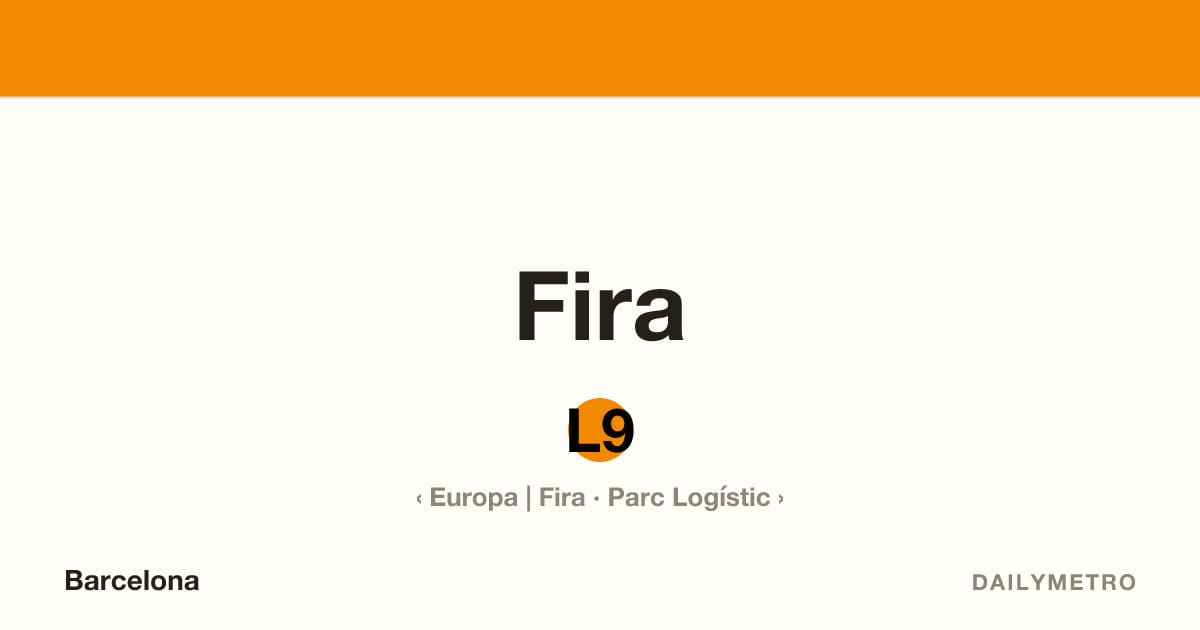 Estació Fira · Línies L9