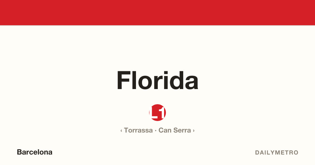 Estació Florida · Línies L1