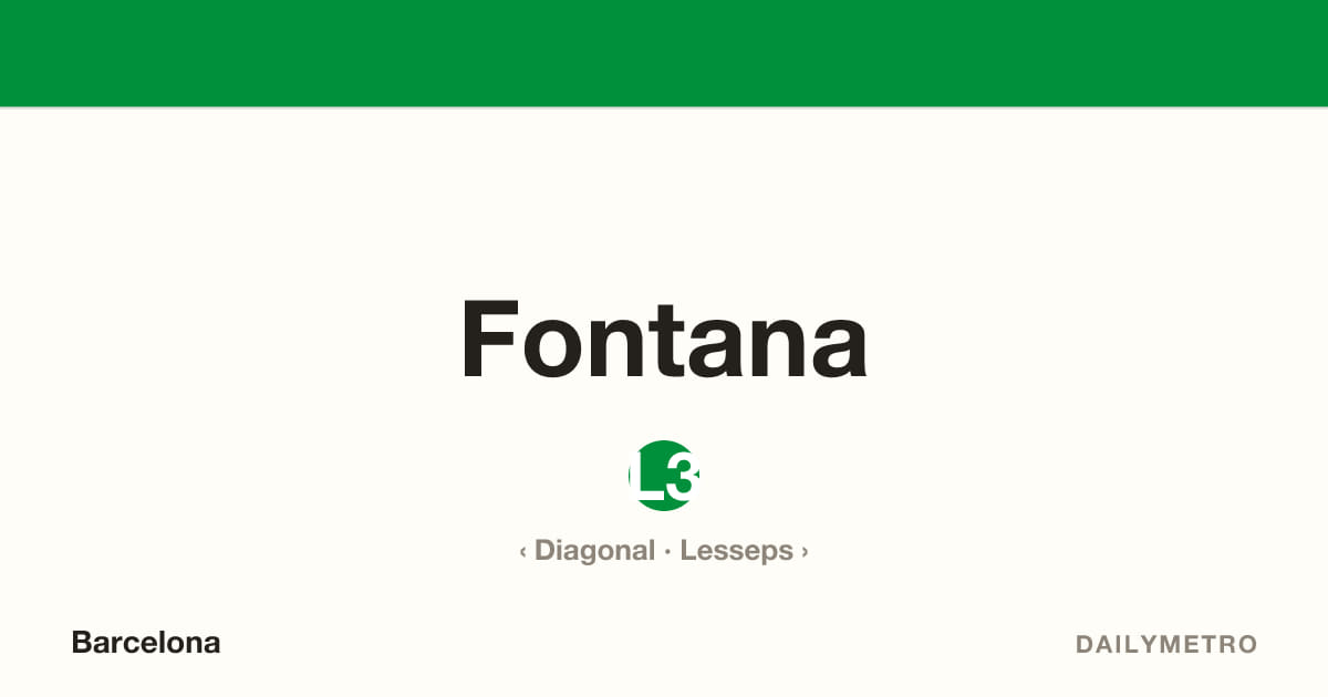 Estació Fontana · Línies L3