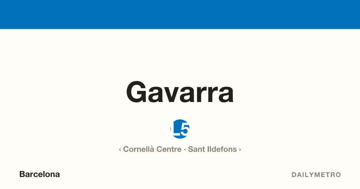 Estació Gavarra · Línies L5