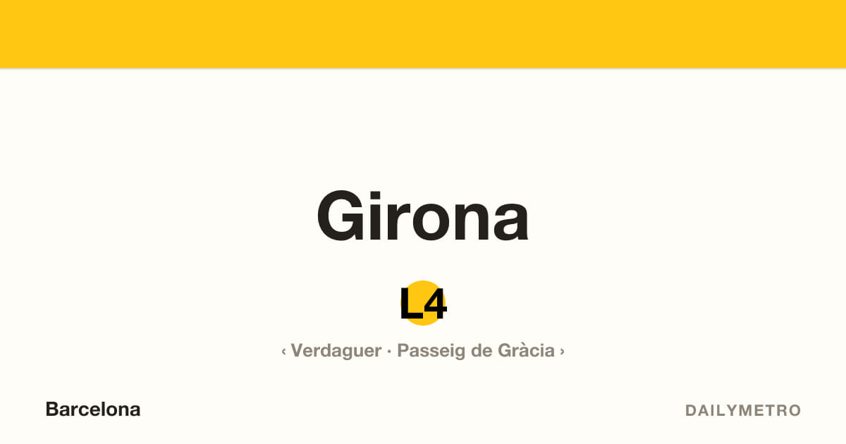 Estació Girona · Línies L4