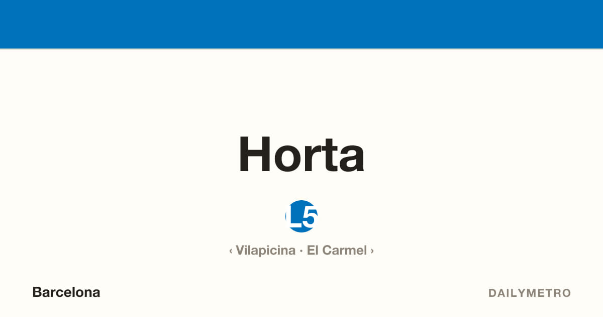 Horta station · Lines L5