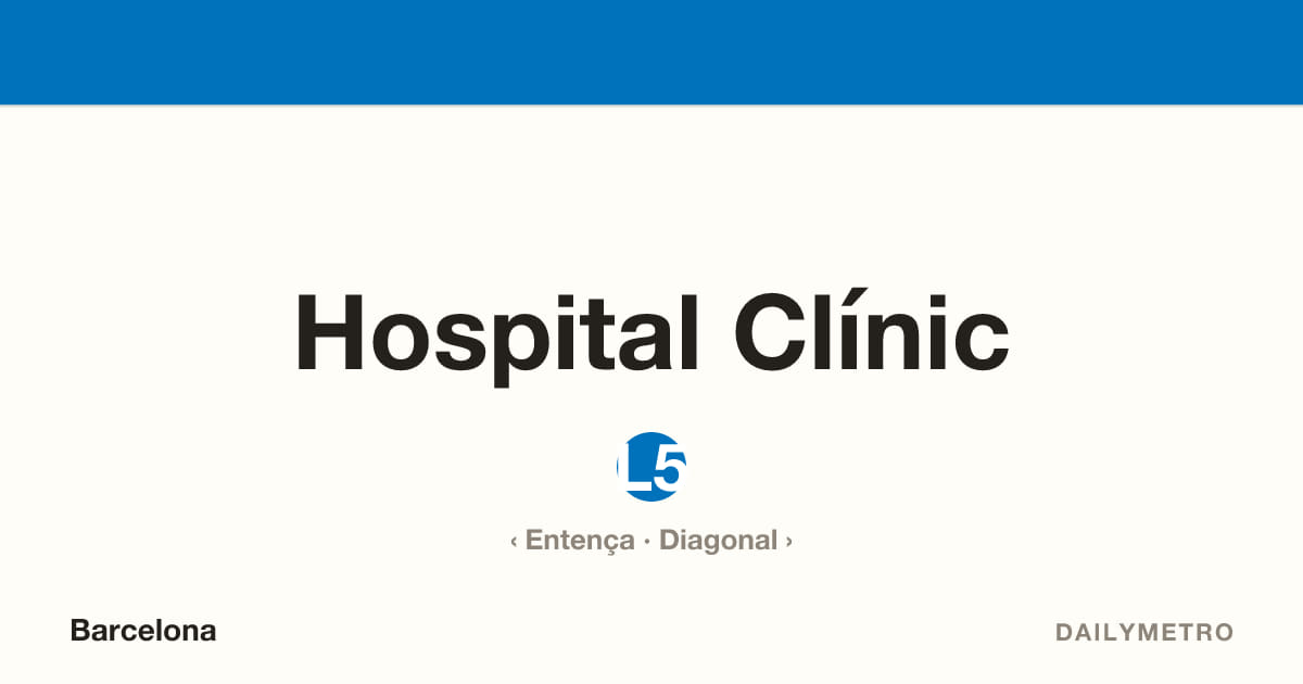 Estació Hospital Clínic · Línies L5