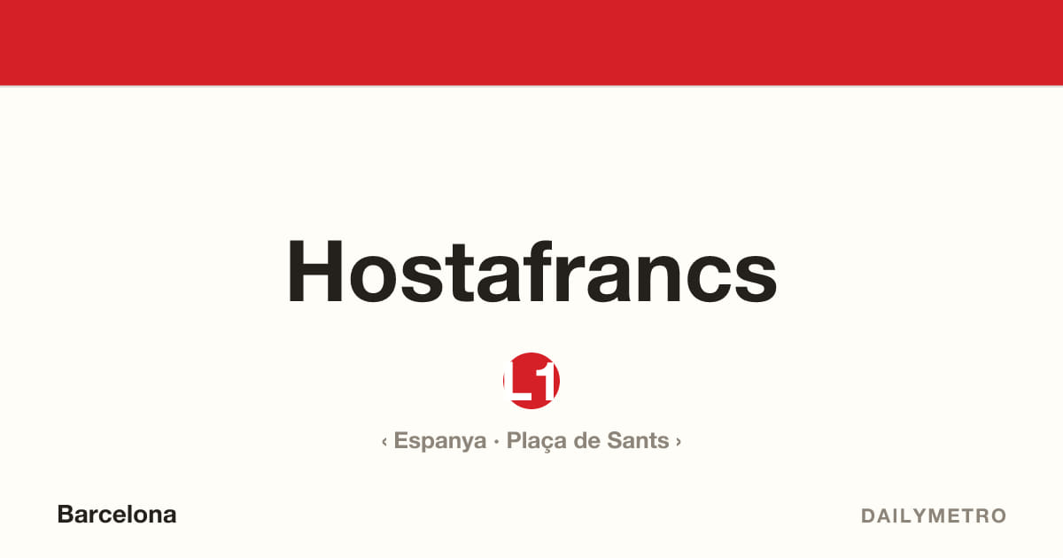 Estació Hostafrancs · Línies L1
