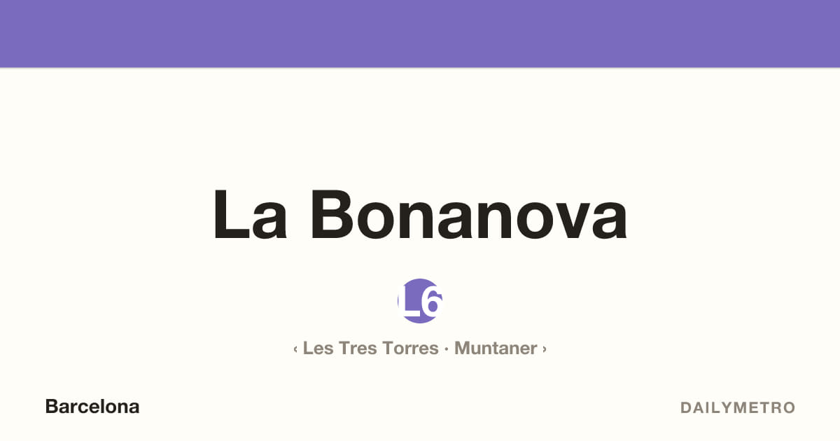 Estació La Bonanova · Línies L6