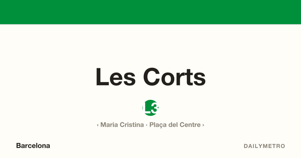 Estació Les Corts · Línies L3