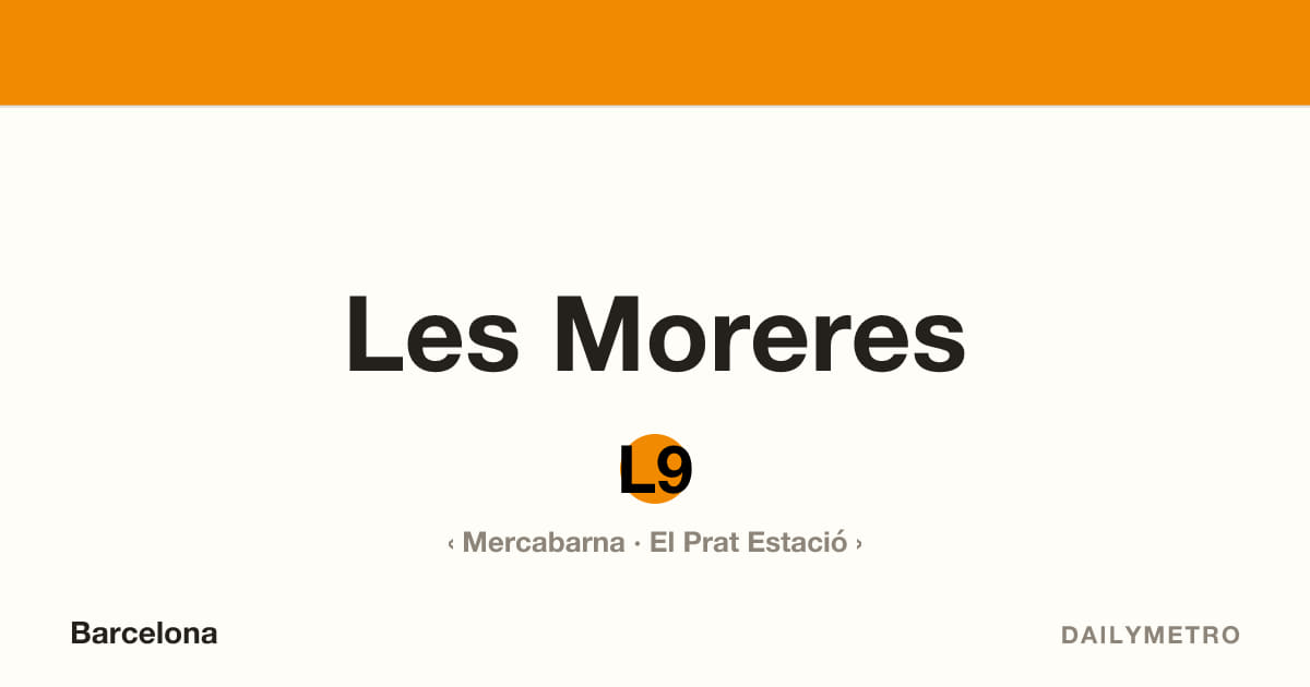 Estació Les Moreres · Línies L9
