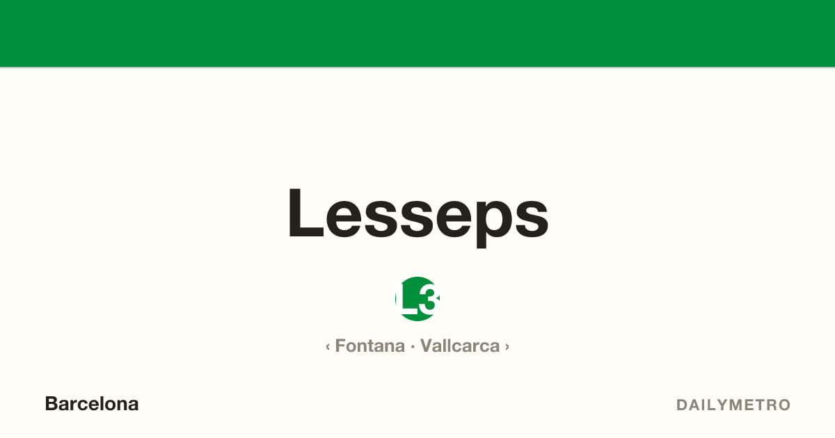 Estació Lesseps · Línies L3