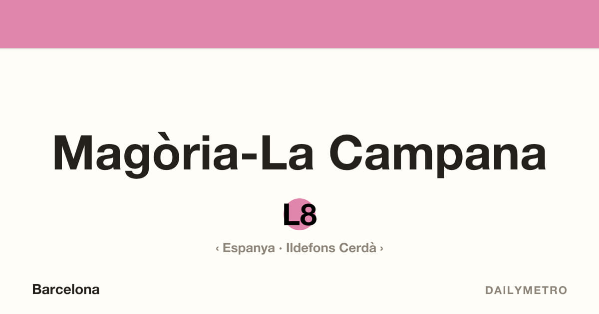 Estació Magòria-La Campana · Línies L8