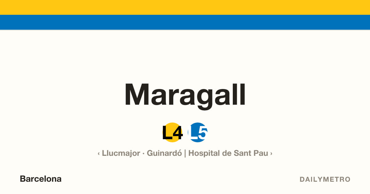 Estació Maragall · Línies L4, L5