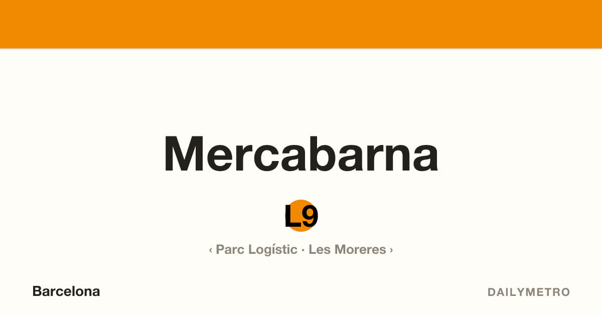 Mercabarna station · Lines L9