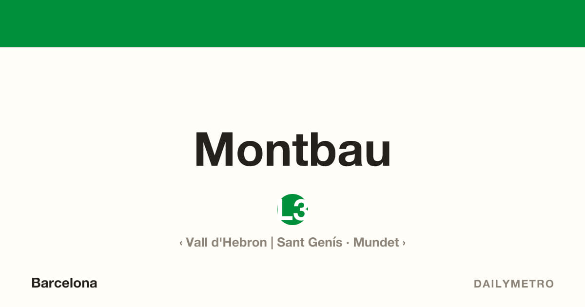 Montbau station · Lines L3