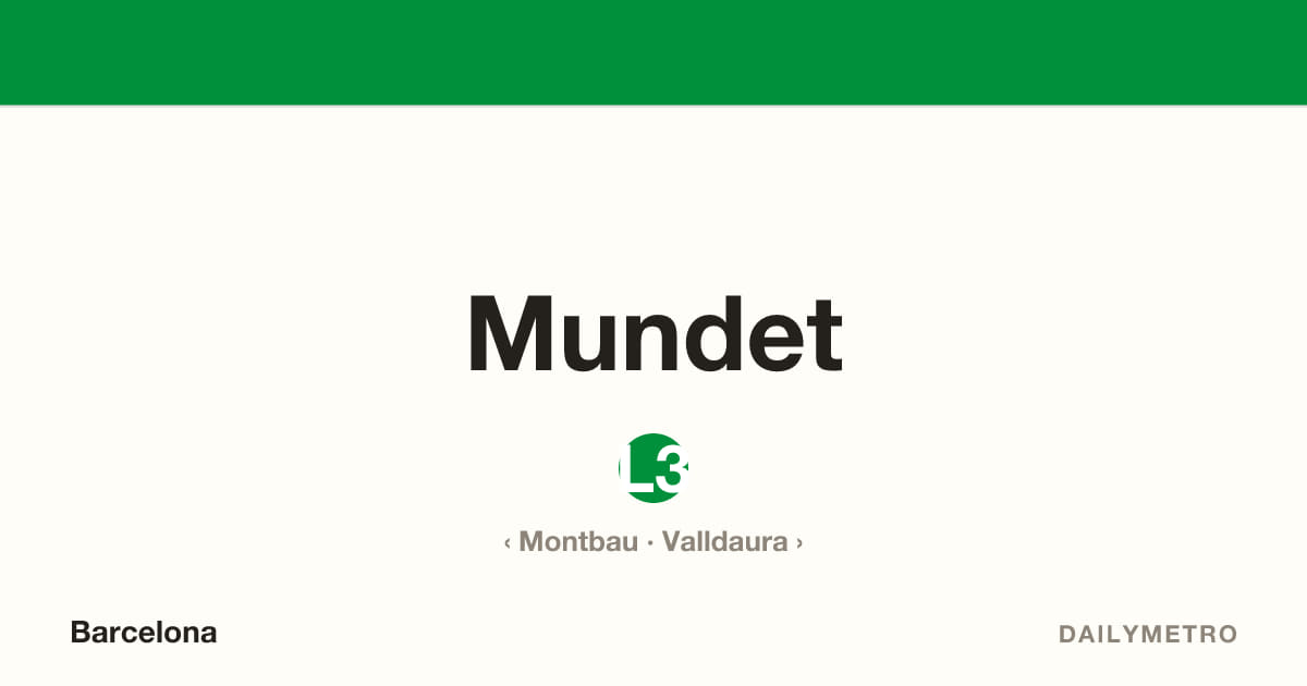 Estació Mundet · Línies L3