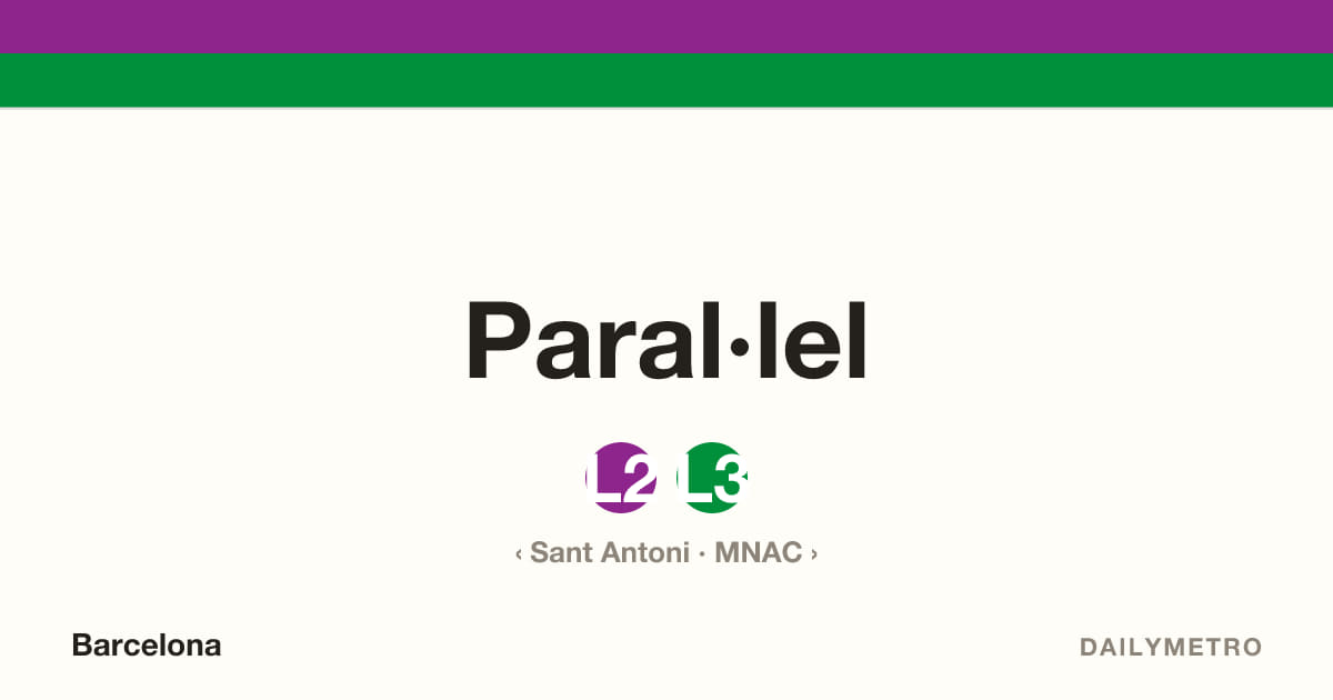Paral·lel station · Lines L2, L3