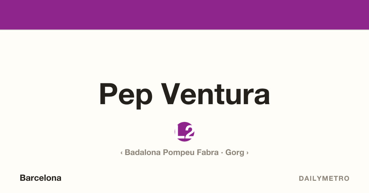 Estació Pep Ventura · Línies L2