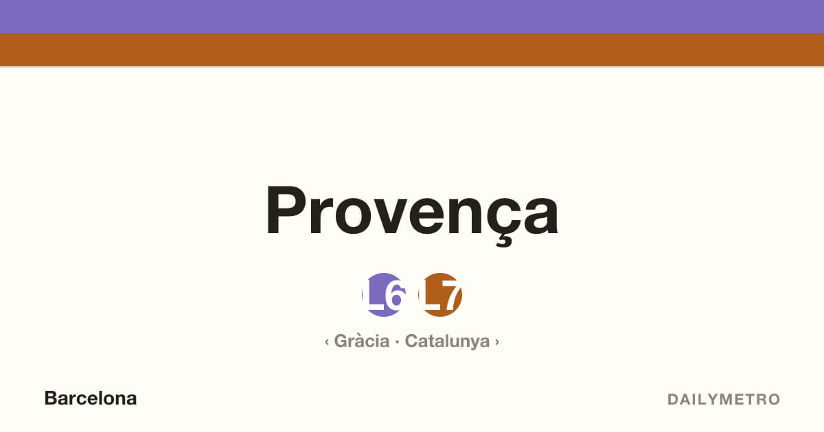 Estació Provença · Línies L6, L7