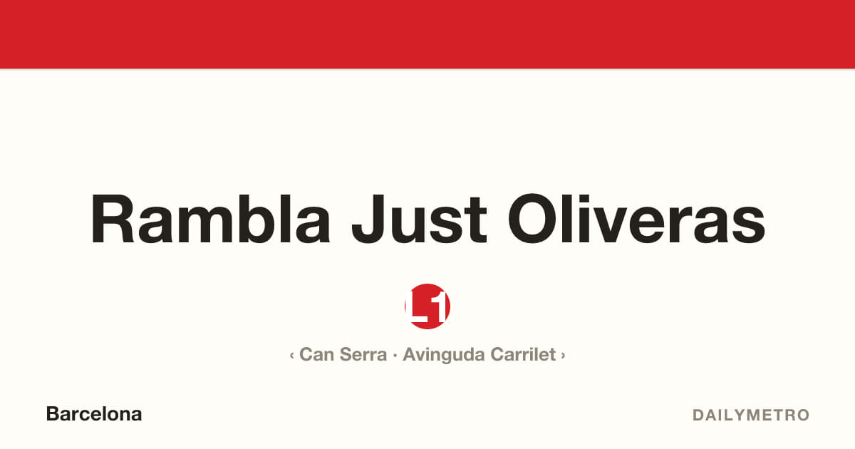 Estació Rambla Just Oliveras · Línies L1