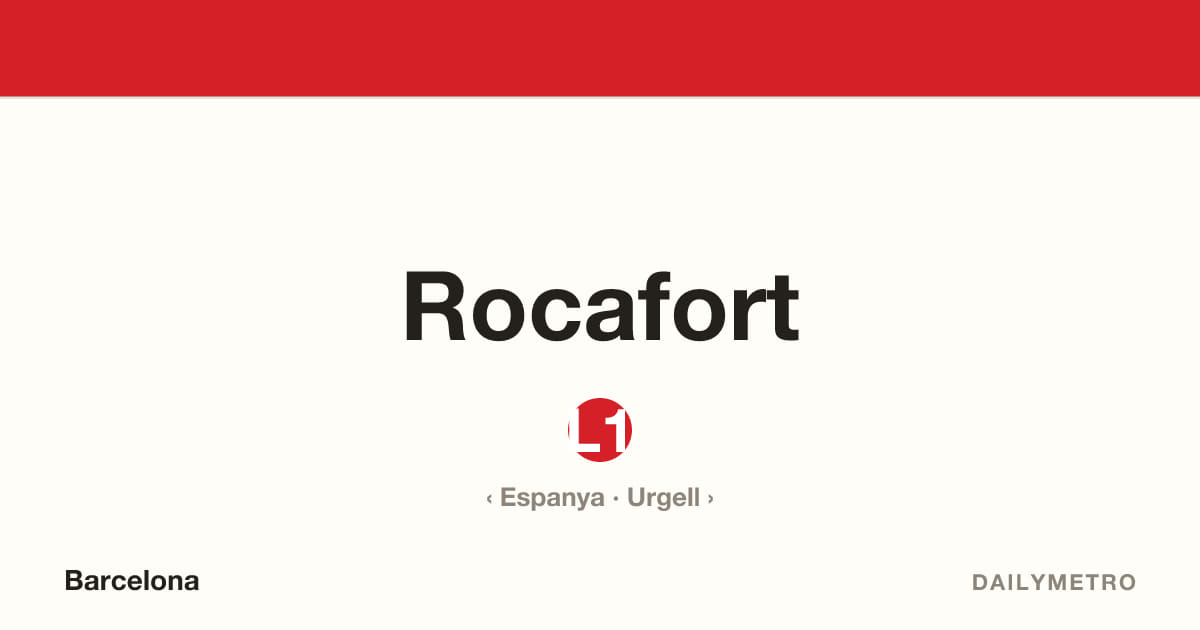 Rocafort station · Lines L1