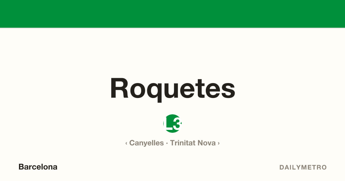 Estació Roquetes · Línies L3