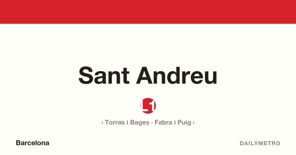 Estació Sant Andreu · Línies L1