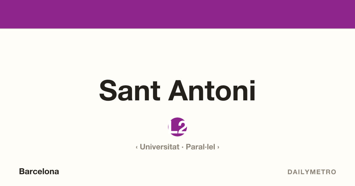 Estació Sant Antoni · Línies L2