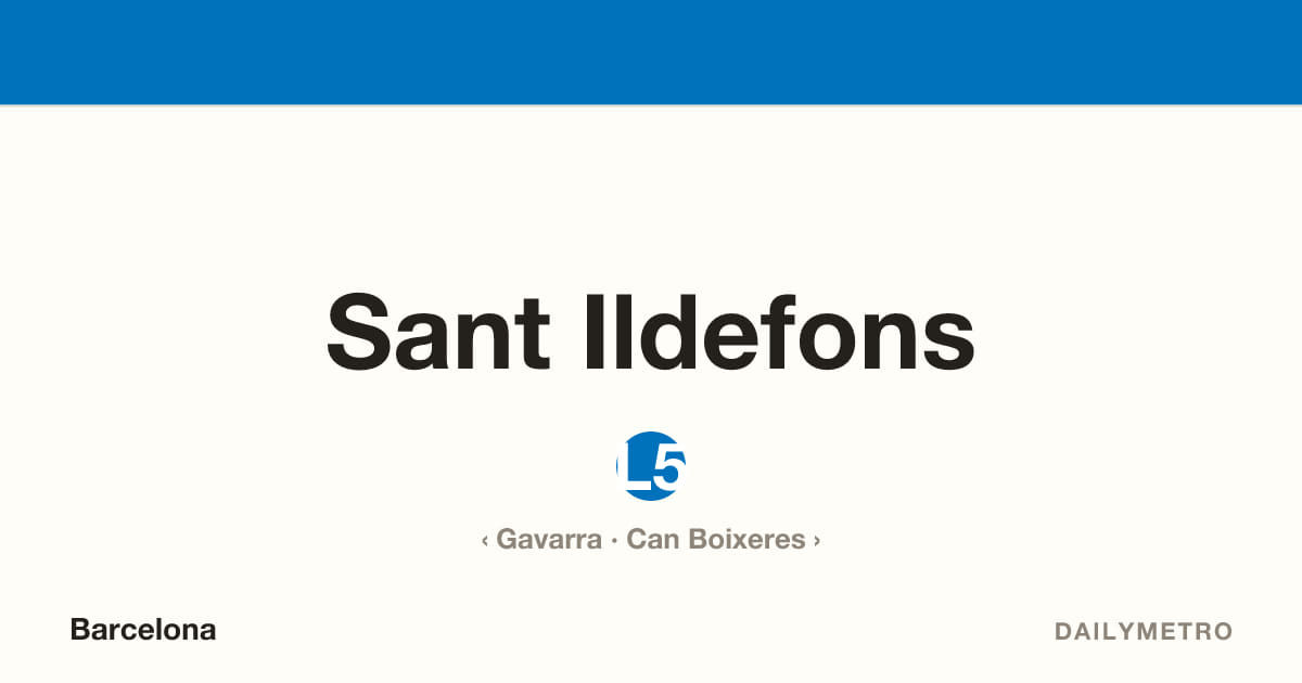 Estació Sant Ildefons · Línies L5