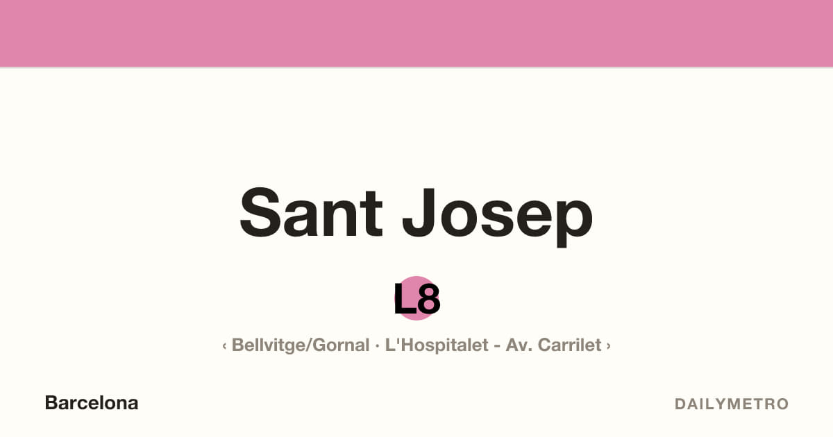 Sant Josep station · Lines L8