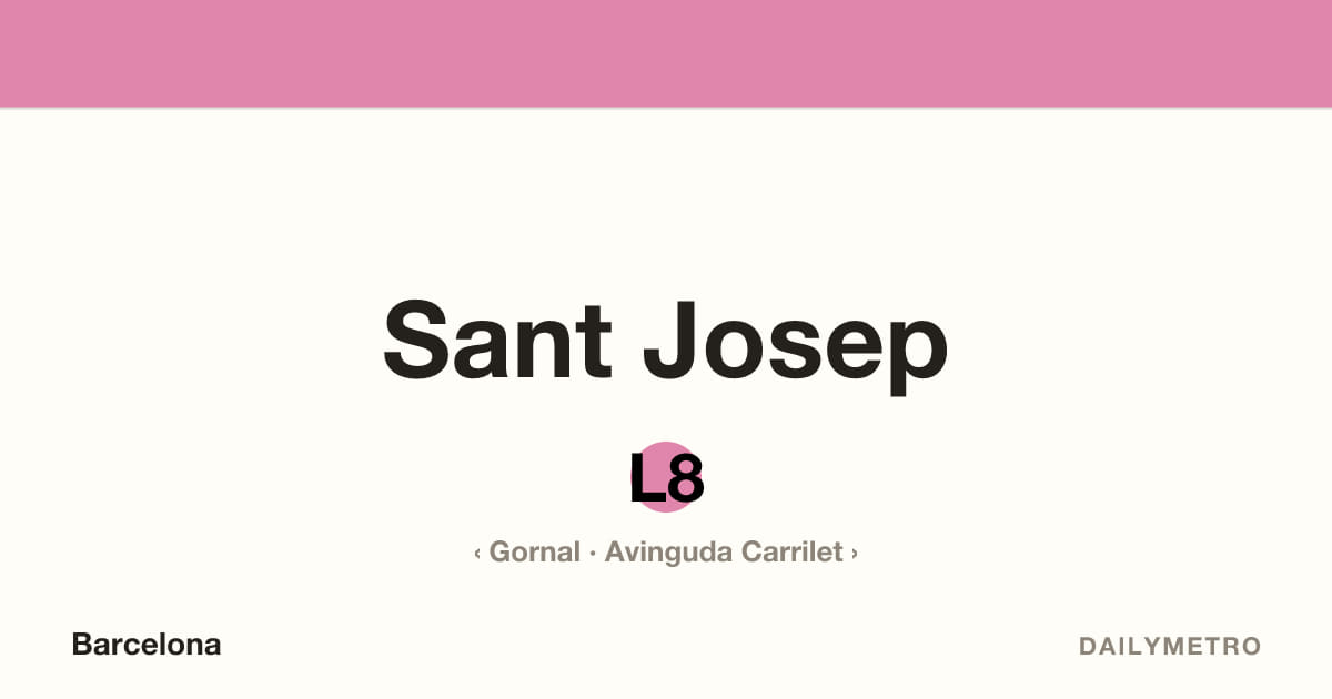 Estació Sant Josep · Línies L8